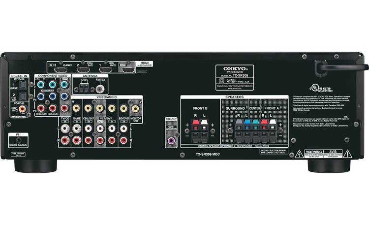 Discontinued by Manufacturer Onkyo TX-SR309 5.1 Channel Home Theater Receiver 