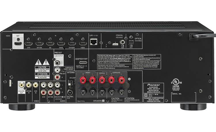 Pioneer VSX-822-K Home theater receiver with 3D-ready HDMI switching