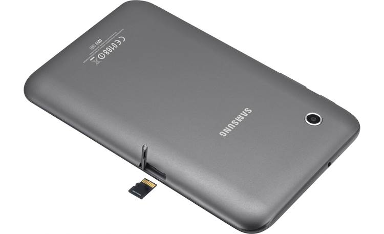 Samsung Galaxy Tab 2 Back view with flash memory card