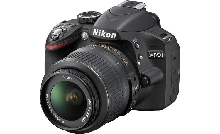 ligning Regnjakke Og så videre Nikon D3200 Kit (Black) 24-megapixel DSLR w/18-55mm DX VR lens at  Crutchfield