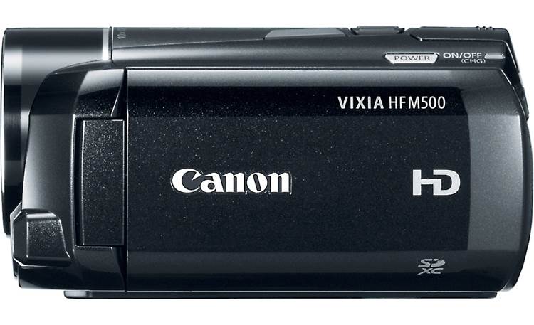 Canon VIXIA HF M500 Left side view, LCD closed