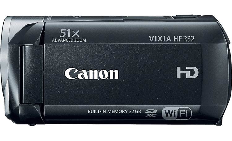 Canon VIXIA HF R32 Left side view, LCD closed