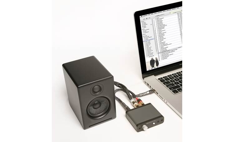 Audioengine D1 Fantastic, plug-and-play sound for your computer and powered speakers (Audioengine A2 speakers shown)
