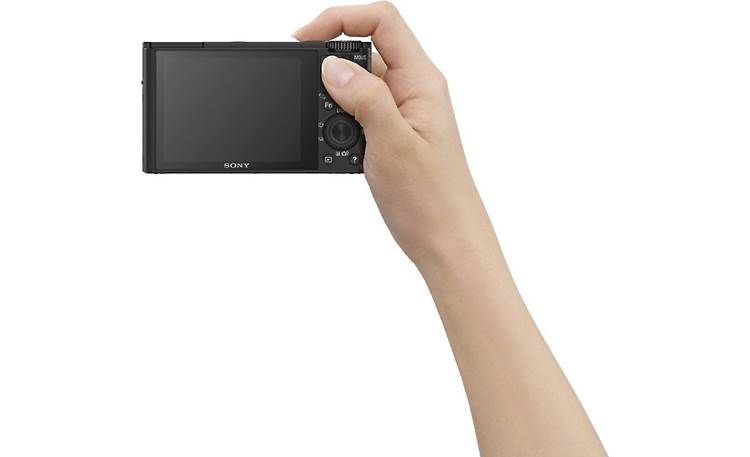 Sony Cyber-shot® DSC-RX100 Shown in hand for scale