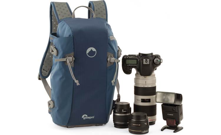 Lowepro Flipside Sport 15L AW Shown with typical cargo: cameras, accessories and lenses (not included)