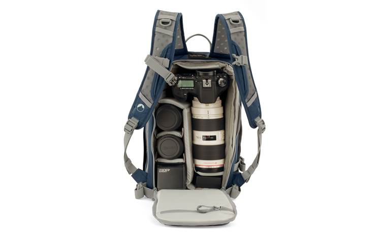 Lowepro Flipside Sport 15L AW Shown fully loaded with cameras, accessories, and lenses (not included)