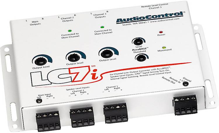 Audiocontrol Lc7i Black 6-Channel Line Output Converter With Bass Restoration 