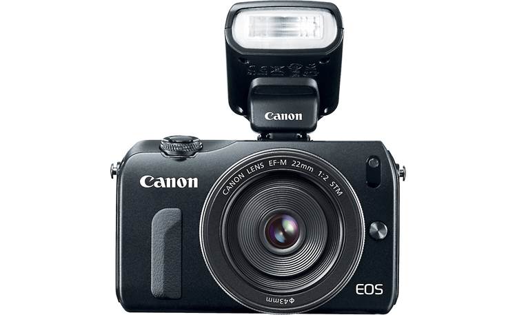 Canon Speedlite 90EX Shown mounted on the Canon EOS M camera (not included)