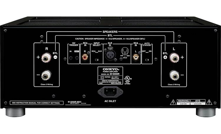 Onkyo M-5000R Stereo power amplifier at Crutchfield