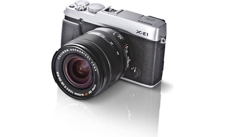 Fujifilm X-E1 Zoom Lens Kit Front (Black/Silver)