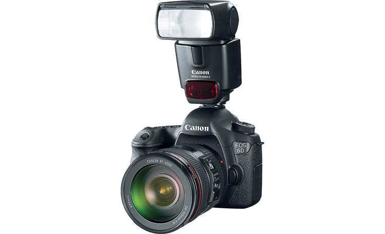 Canon EOS 6D Kit Shown with external flash (not included)
