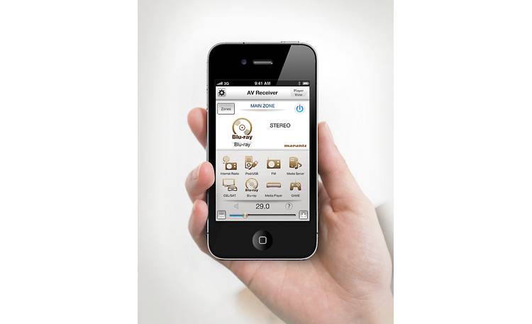 Marantz AV7701 App, shown on iPhone®