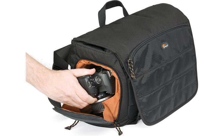 Lowepro Compuday Photo 150 – Borsa A Tracolla Per Fotocamera E Notebook, Spaziosa E Pratica, Nero