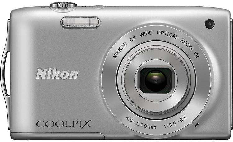 Gluren Werkwijze Monumentaal Nikon Coolpix S3300 (Silver) 16-megapixel digital camera with 6X optical  zoom at Crutchfield