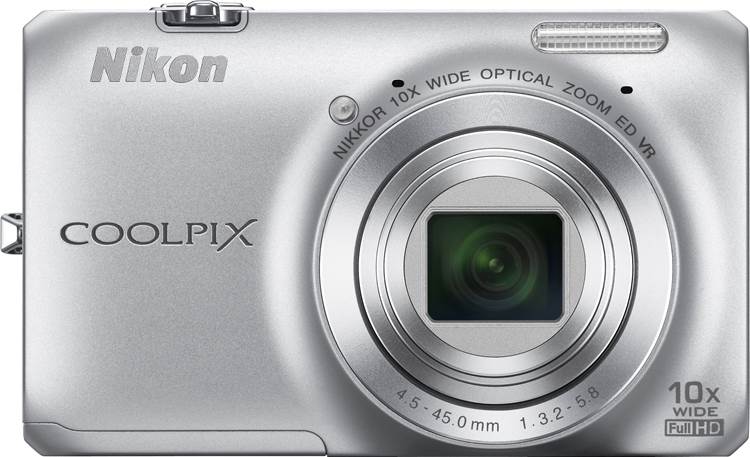 Nikon Coolpix S6300 (Silver) 16-megapixel digital camera with 10X