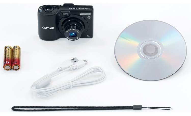 Canon PowerShot A1300 (Black) 16-megapixel digital camera with 5X
