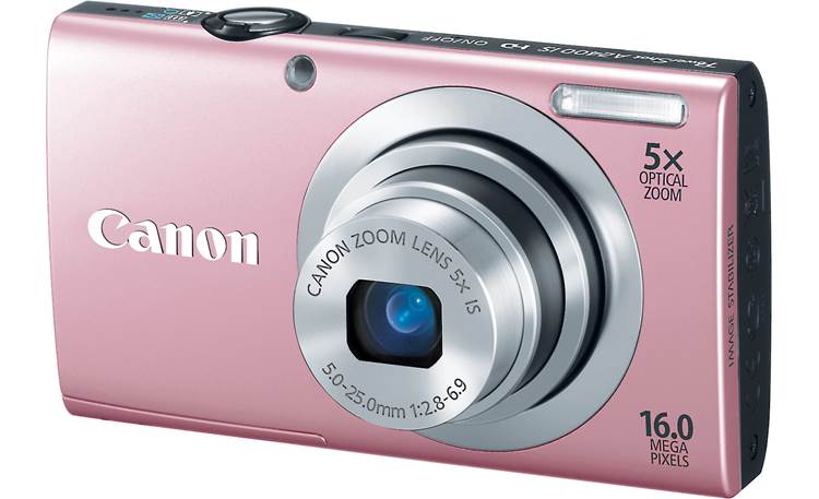 Canon PowerShot A2400 IS (Pink) 16-megapixel digital camera with