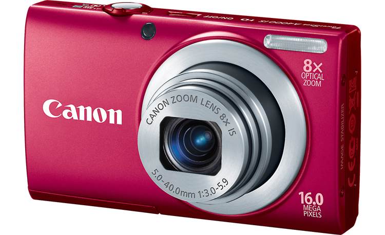 Canon PowerShot A4000 IS (Red) 16-megapixel digital camera with 8X 