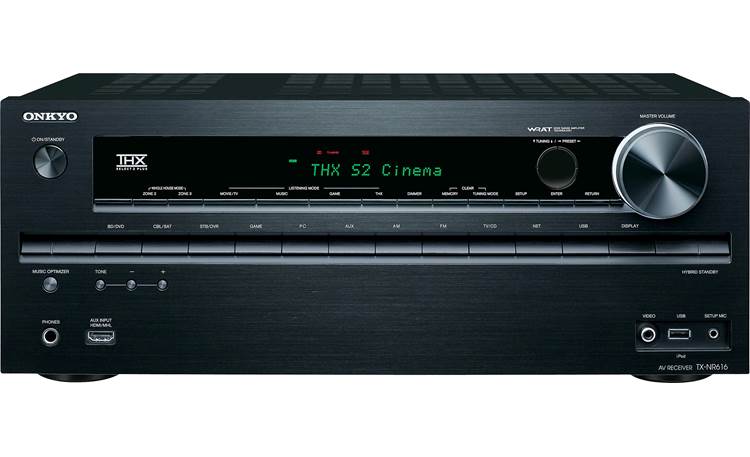 Onkyo TX-NR616 Home theater receiver with 3D-ready HDMI switching