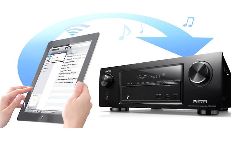Denon AVR-X1000 IN-Command Apple AirPlay lets you stream music from an iPad or iPhone (not included)
