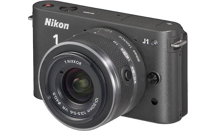 Nikon 1 J1 w/10-30mm VR (Black) format hybrid camera with lens capability at Crutchfield