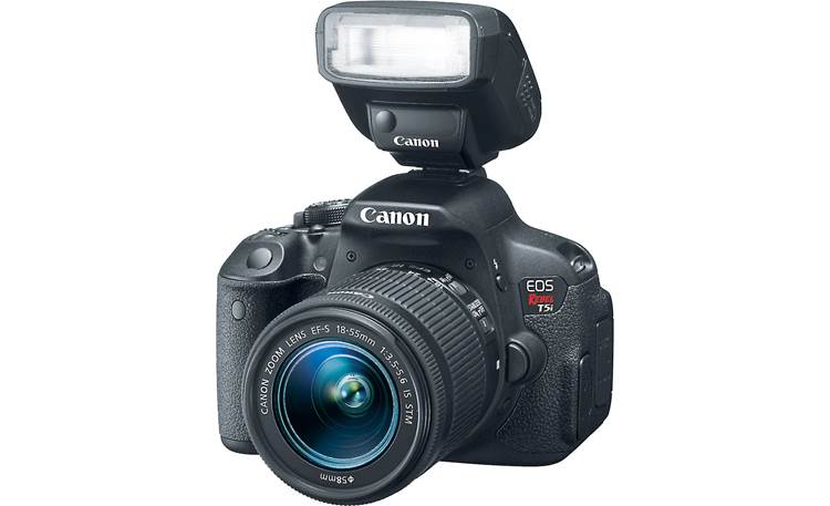 Canon EOS Rebel T5i Kit Shown with external flash unit (not included)