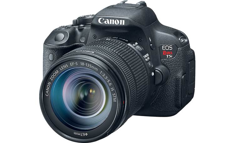 Canon EOS Rebel T5i Kit Front, 3/4 view, from right (shown with 18-135mm lens, not included)