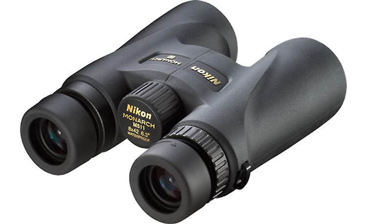 Nikon Monarch 5 8x42 Binoculars Back, 3/4 view, from right