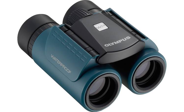 Olympus TG-830 with 8 x 21 RC II Waterproof Binoculars Binoculars, 3/4 view, from left