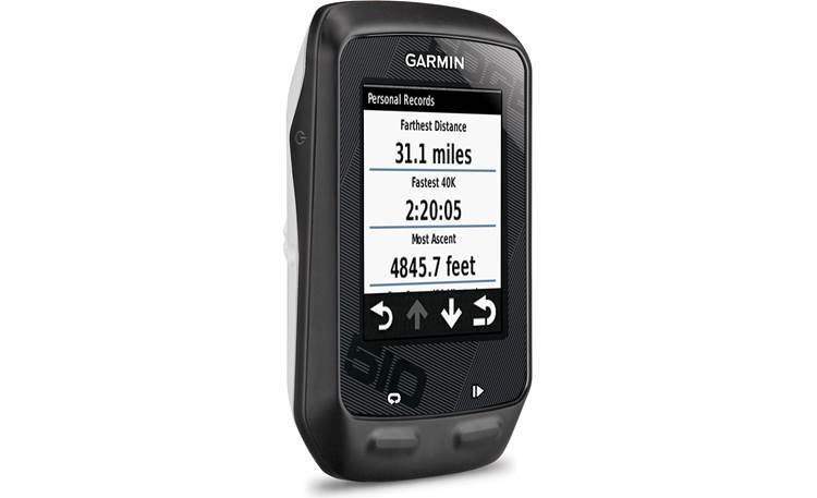 Garmin Edge 510 Performance Bundle GPS cycling computer with monitor, cadence sensor, and USB cable at Crutchfield