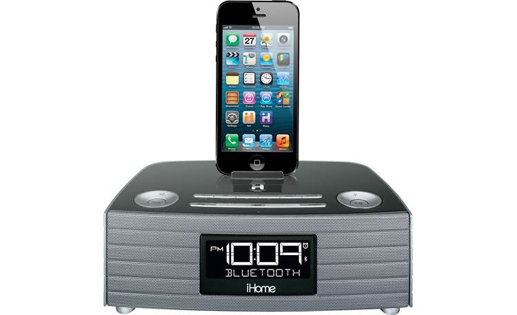 iHome iBT97 FM clock radio with Bluetooth® and USB charging at Crutchfield