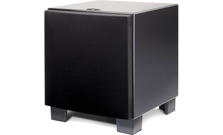 MartinLogan Dynamo™ 1500X Angled front view with grille (Front-firing configuration)