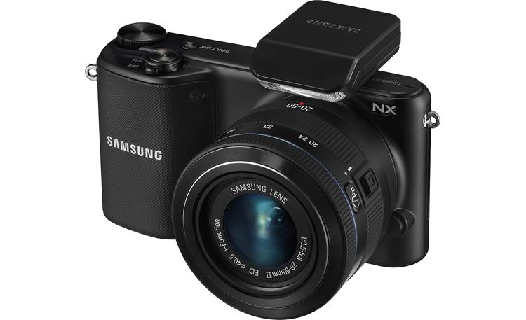 Samsung NX2000 Smart Camera with 2.5X Zoom Lens Kit Shown with included flash unit