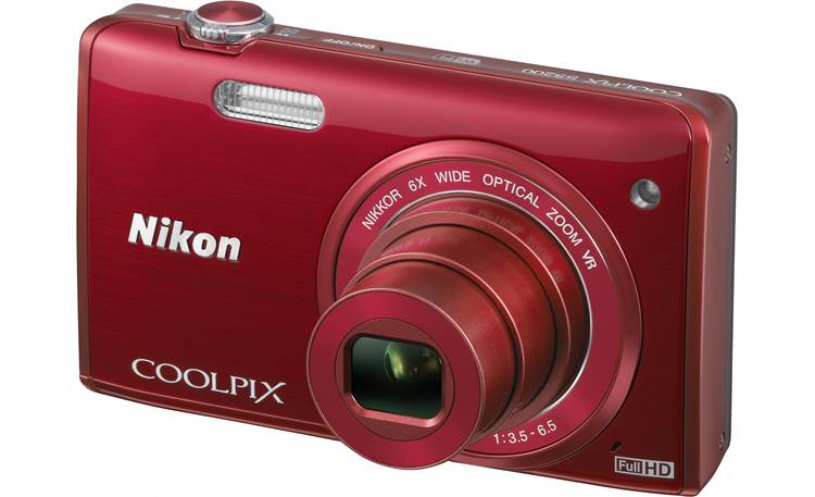Nikon Coolpix S5200 (Red) 16-megapixel camera with 6X optical zoom and Wi-Fi® at Crutchfield