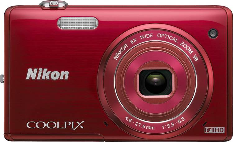 Nikon Coolpix S5200 (Red) 16-megapixel digital camera with 6X