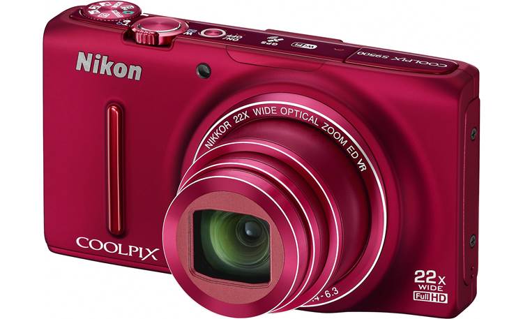 Nikon Coolpix S9500 (Red) 18.1-megapixel digital camera with 22X