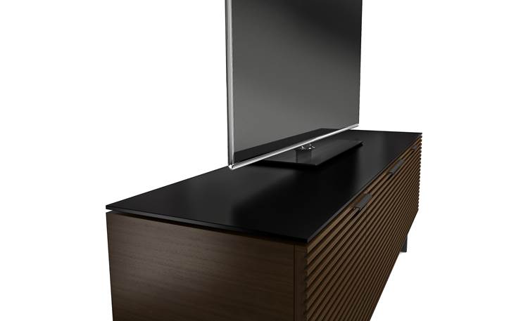 BDI Corridor 8179 Chocolate Stained Walnut - cabinet top detail (TV not included)
