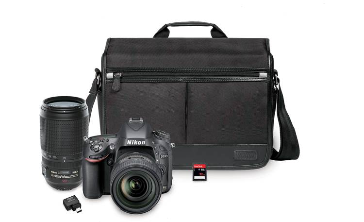 voor het geval dat Pastoor aankleden Nikon D610 Two Lens Camera Bundle Includes 24-85mm lens, 70-300mm lens,  shoulder bag, 32GB Speed Class 10 SDHC memory card, and WU-1b wireless  Wi-Fi® adapter at Crutchfield