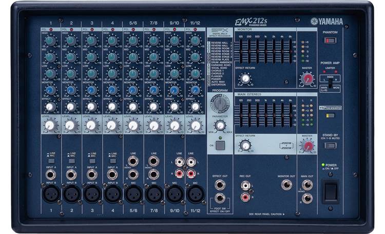 Yamaha EMX212S 12-channel, 220-watt x 2 powered mixer at Crutchfield