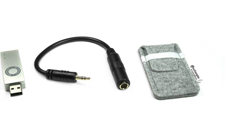 Audioengine D3 Shown with included full-size headphone adapter and carry case