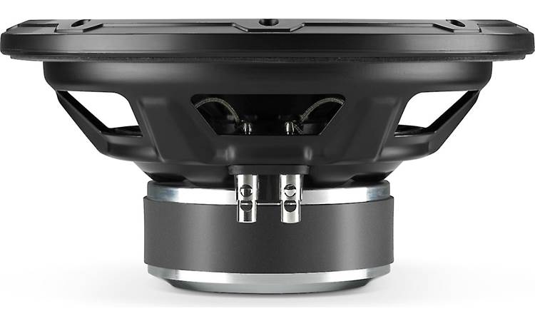 JL Audio 10W1v3-2 Side view exposing quality spring-loaded speaker terminals