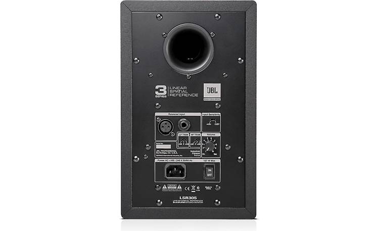 JBL LSR305 2-way powered studio monitor with 5" woofer and tweeter at Crutchfield