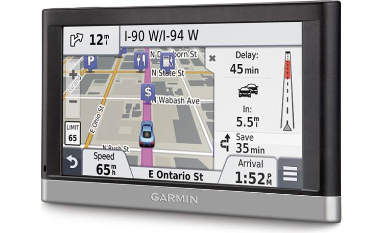 Garmin Portable navigator with lifetime map and traffic updates at Crutchfield