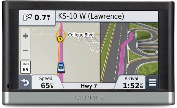 grå Geografi vinden er stærk Garmin nüvi® 2577LT Portable navigator with voice-activated navigation plus  free lifetime traffic updates at Crutchfield