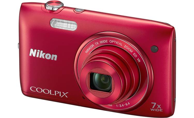rok onderhoud Aarzelen Nikon Coolpix S3500 (Red) 20.1-megapixel digital camera with 7X optical  zoom at Crutchfield