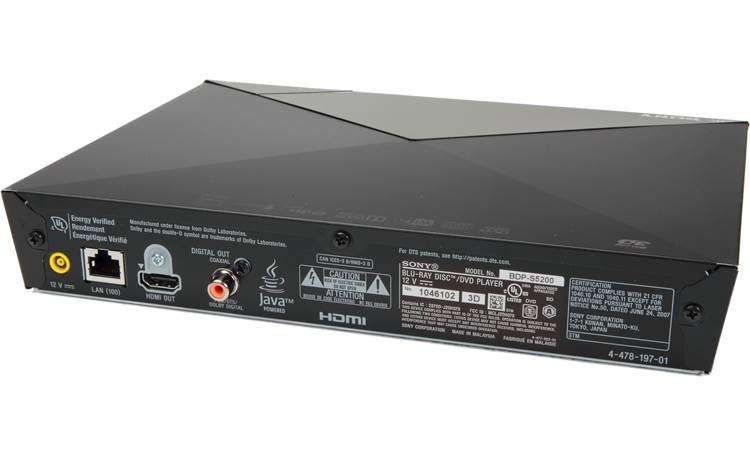 Sony BDP-S5200 3D Blu-ray player with Wi-Fi® at Crutchfield