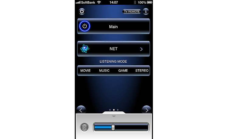 Onkyo TX-NR525 Onkyo's remote app for Apple and Android