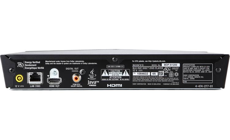 Sony BDP-S1200 Blu-ray player with networking at Crutchfield