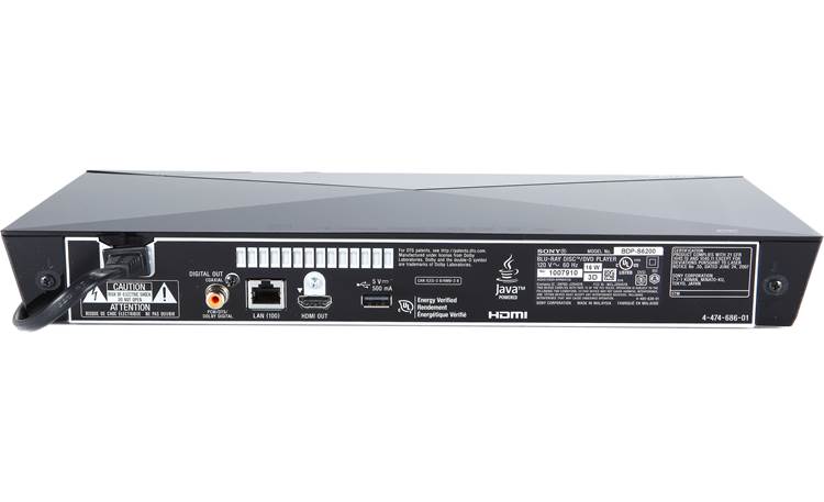 Sony BDPS6200 3D Blu-ray Player with Wi-Fi and 4K Upscaling 2014 Model 