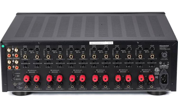 SpeakerCraft Vital 1250 12-channel multi-room power amplifier at